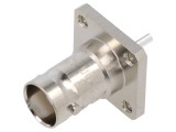 Soclu BNC Mamă 50&Omega; Lipire Flanșă PTFE