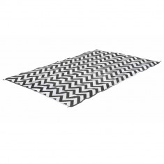 Bo-Camp Covor de exterior Chill mat Wave, negru și alb, 2x1,8 m, M foto