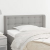 VidaXL Tăblie de pat cu aripioare gri deschis 83x16x78/88 cm textil
