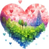 Sticker decorativ, Minecraft, Rosu, 1376STK-10