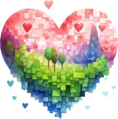 Sticker decorativ, Minecraft, Rosu, 1376STK-10 foto