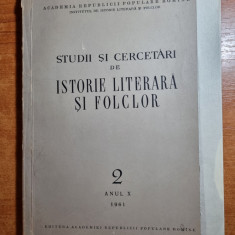 studii si cercetari de istorie literara si folclor - 1961