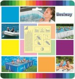 Set reparatie piscine si gonflabile Bestway, 10 plasturi 65x65 mm