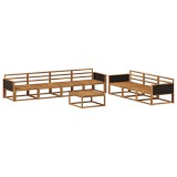 vidaXL Set de canapele de exterior 8 pcs natural Lemn Solid de Acacia 3382392