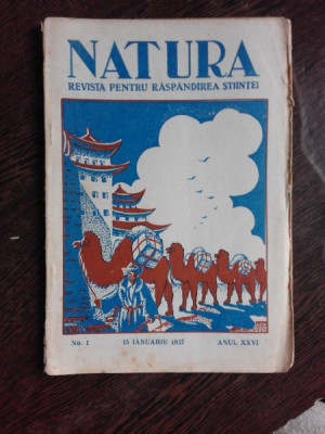 REVISTA NATURA NR.1/1937 foto