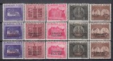 ROMANIA 1941 LP 143 I LP 143 II LP 143 III FUNDATIA CAROL I + SUPRATIPAR CERNAUTI + SUPRATIPAR CHISINAU SERII COMPLETE STARE MNH