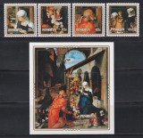 Penrhyn 1989 - Crăciun - Picturi de D&uuml;rer, Serie + Colita, MNH, Nestampilat