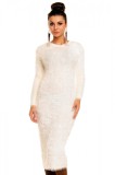 N757-15 Rochie midi de toamna pufoasa, L