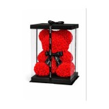 Cumpara ieftin Cadou Urs din trandafiri rosii artificiali din spuma - KRMS106
