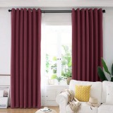 Cumpara ieftin Set draperie din catifea blackout cu inele argintii, Madison, 200x220 cm, densitate 700 g/ml, Chocolate Brown, 2 buc