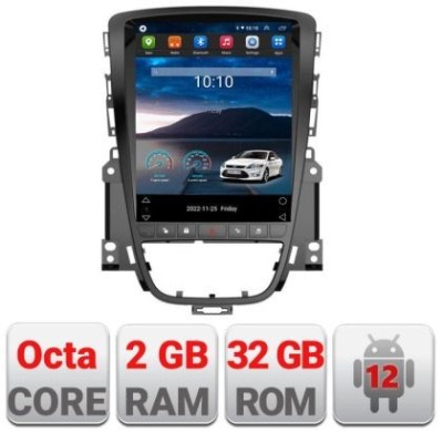 Navigatie tip Tesla Opel Astra J 2009-2017 radio gps internet 8Core 4G carplay android auto 2+32 kit-tesla-072+EDT-E32 CarStore Technology foto
