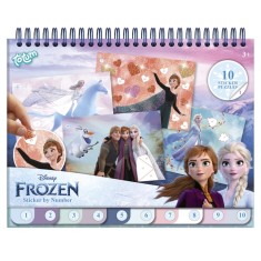 Carte de colorat &amp;amp; abtibilduri cu numere - Frozen foto