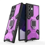 Cumpara ieftin Husa Antisoc Samsung Galaxy S23 Ultra cu Inel Mov Techsuit HNCB
