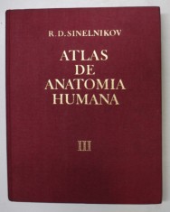 ATLAS DE ANATOMIA HUMANA TOMO III , de R. D. SINELNIKOV , 1977 foto
