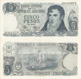 1971, 5 pesos (P-288a.1) - Argentina - stare aUNC!