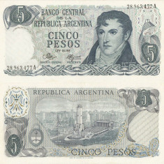 1971, 5 pesos (P-288a.1) - Argentina - stare aUNC!