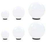 Cumpara ieftin Set lampi glob cu LED, 6 buc., 20/30/40 cm, PMMA, sferic