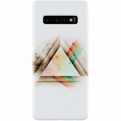 Husa silicon pentru Samsung Galaxy S10 Plus, Abstract Grunge Light Triangle foto
