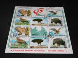 Bloc filatelic Coreea de Nord 1992 &ndash; Expoziția Mondială de Filatelie Granada, păsări răpitoare, ștampilat -A62