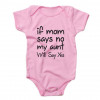 Body roz pentru fetite - If mom..... (Marime Disponibila: 18-24 luni)