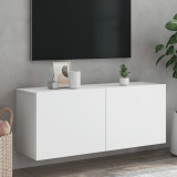 Cumpara ieftin Comodă TV de perete, alb, 100x30x41 cm