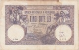Romania: Bancnota 500 Lei, Iulie 1919, Clasa F. Bancnote Romanesti Istorice