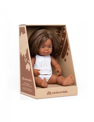 Papusa educativa 38 cm Fetita australianca nativa foto