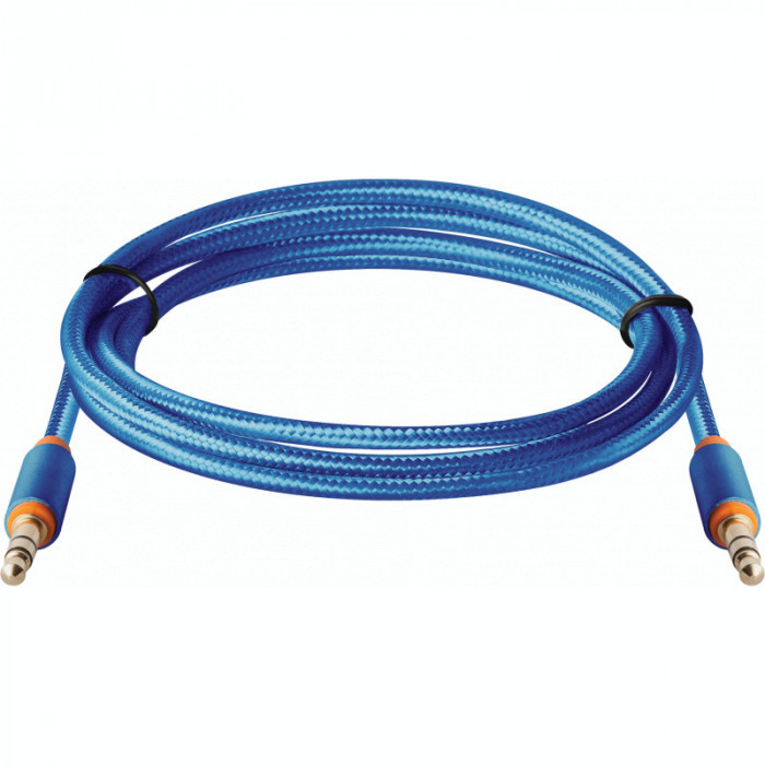 Cablu Audio 3.5 mm la 3.5 mm Defender JACK01-03, 1.2 m, Albastru