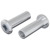 vidaXL Bucșa cu Blocare 2 pcs Argintiu M6 x 15 mm Oțel 864562