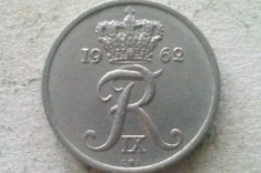 MONEDA 10 ORE 1962-DANEMARCA foto