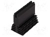 Radiator extrudat, aluminiu, 50mm x 29.4mm, neagra, FISCHER ELEKTRONIK - SK489/50/SA