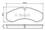 Set placute frana,frana disc IVECO DAILY V autobasculanta (2011 - 2014) BOSCH 0 986 424 833