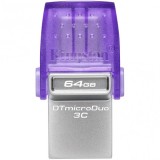 Memorie Externa USB-A 3.2 / USB-C Kingston microDuo 3C, 64Gb DTDUO3CG3/64GB