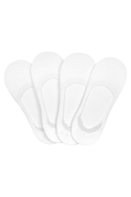 Sosete tip talpici, unisex, set 4 perechi, alb 42-48 foto