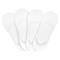 Sosete tip talpici, unisex, set 4 perechi, alb 42-48