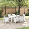VidaXL Masă de Grădină Alb 150 x 100 x 73 cm poliratan 871686
