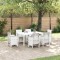 vidaXL Masă de Grădină Alb 150 x 100 x 73 cm poliratan 871686