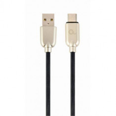 Cablu de date Gembird Premium Rubber USB - USB-C 1m Black foto
