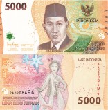 Indonezia 5000 Rupiah 2022, PW-164, Eroii Nationali, UNC, Bancnota