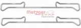 Set accesorii, placute frana AUDI A3 Cabriolet (8P7) (2008 - 2013) METZGER 109-1678