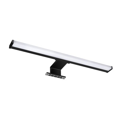 Aplica LED pentru baie Hoff Lua, 8 W, 560 lm, lumina neutra, IP44, negru + alb, modern foto