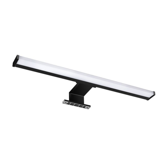 Aplica LED pentru baie Hoff Lua, 8 W, 560 lm, lumina neutra, IP44, negru + alb, modern