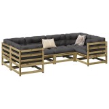 Gossi set canapele de gradina cu perne, 6 piese, lemn de pin tratat