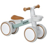 AIYAPLAY Bicicletă de Echilibru Copii 4 roți șa reglabilă, ghidon ergonomic aliaj aluminiu PP, copil 1-3 ani, Gri Maro Verde | Aosom Romania