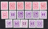 AUSTRIA 1949-1951 PORTO 17 VALORI NESTAMPILATE, Nestampilat