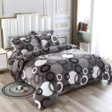 Cumpara ieftin Lenjerie Pat Cocolino Bernabeu, Microfibra Plusata, 4 Piese, Cu Elastic, Gri, Imprimeu