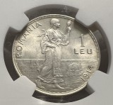 1 Leu 1914 Hamburg, Romania, NGC MS63