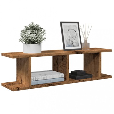 vidaXL Rafturi de perete 2 buc. lemn vechi 75x18x20 cm, lemn prelucrat 856598 foto