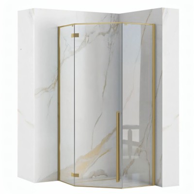 Cabina de dus DIAMOND 90x90 cm BRUSH GOLD foto
