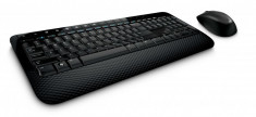 Kit tastatura + mouse Microsoft 2000 Wireless Desktop Media Negru foto